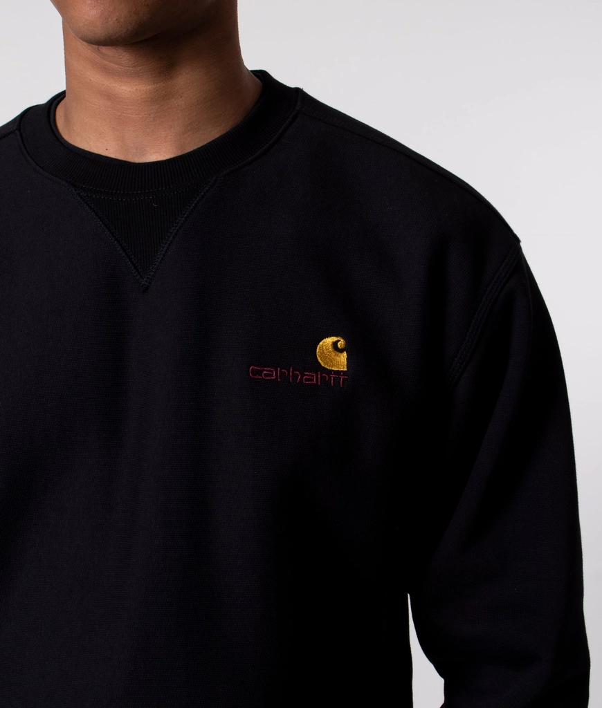 Carhartt WIP Mens Relaxed Fit American Script Sweatshirt